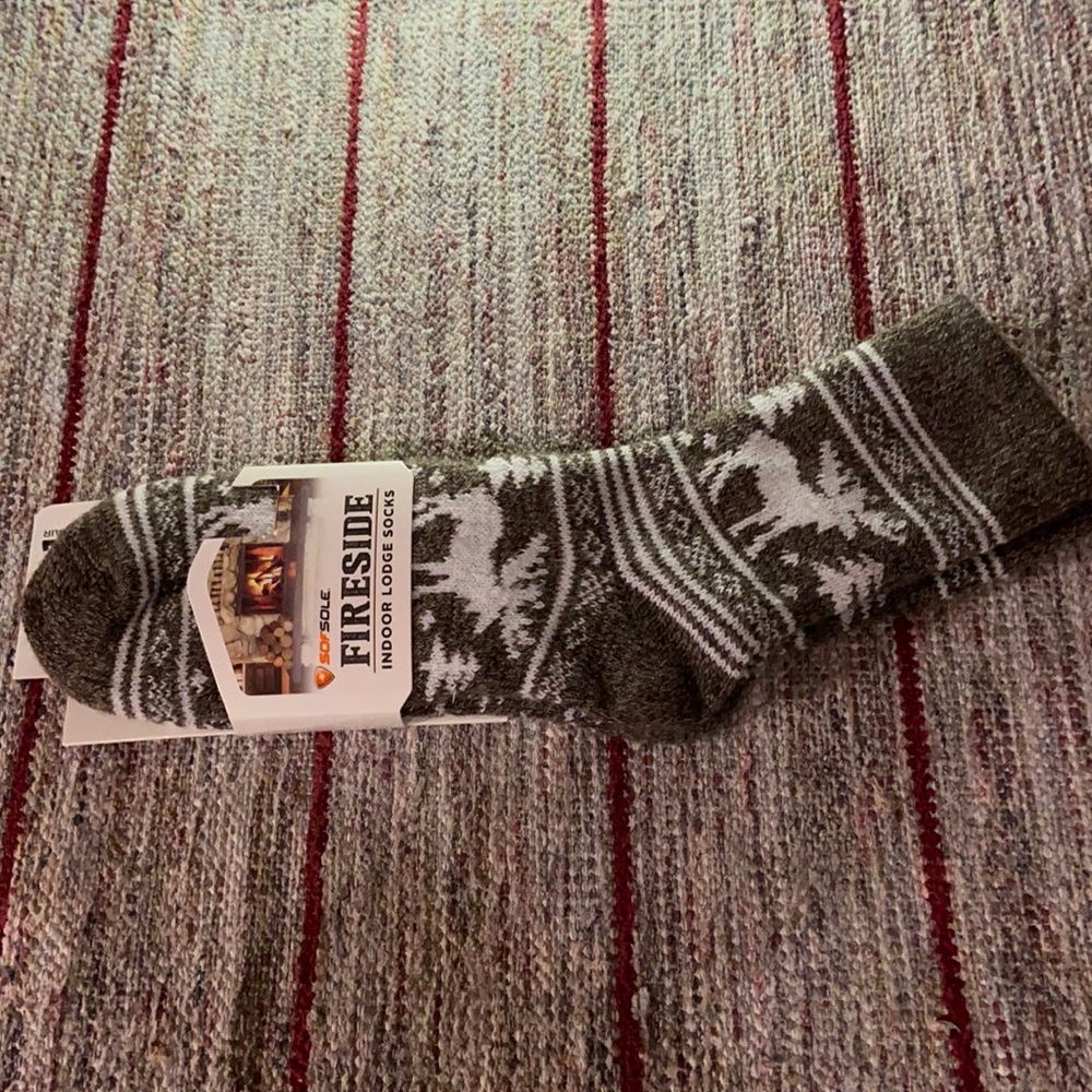Ladies SofSole Fireside Warm Socks Reindeer Pattern One Size New in Pack…
